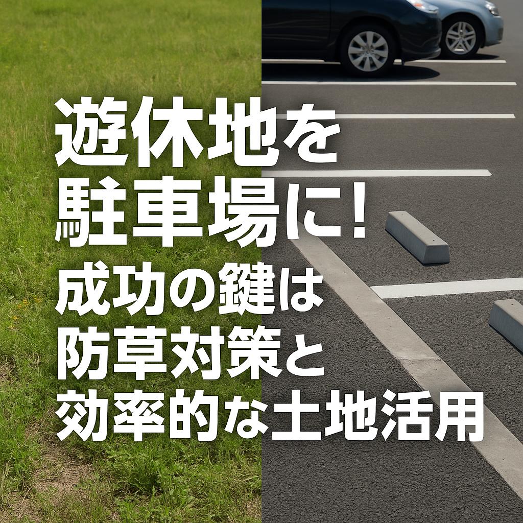 遊休地を駐車場に！成功の鍵は防草対策と効率的な土地活用