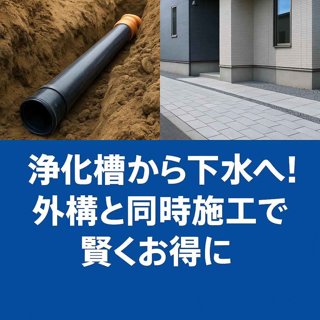 浄化槽から下水へ！外構と同時施工で賢くお得に