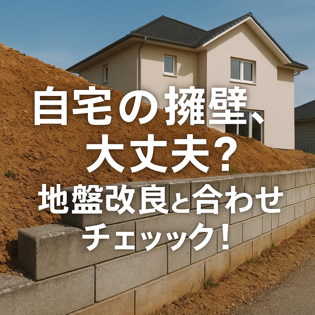 自宅の擁壁、大丈夫？地盤改良と合わせてチェック！